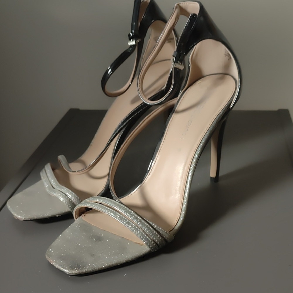 BCBGeneration Black and Silver High Heels